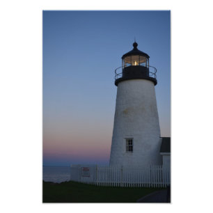 Pemaquid Point Lighthouse at sunset Photo Print