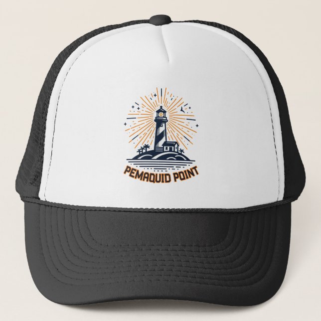 Pemaquid Point Lighthouse Sunrise Trucker Hat (Front)