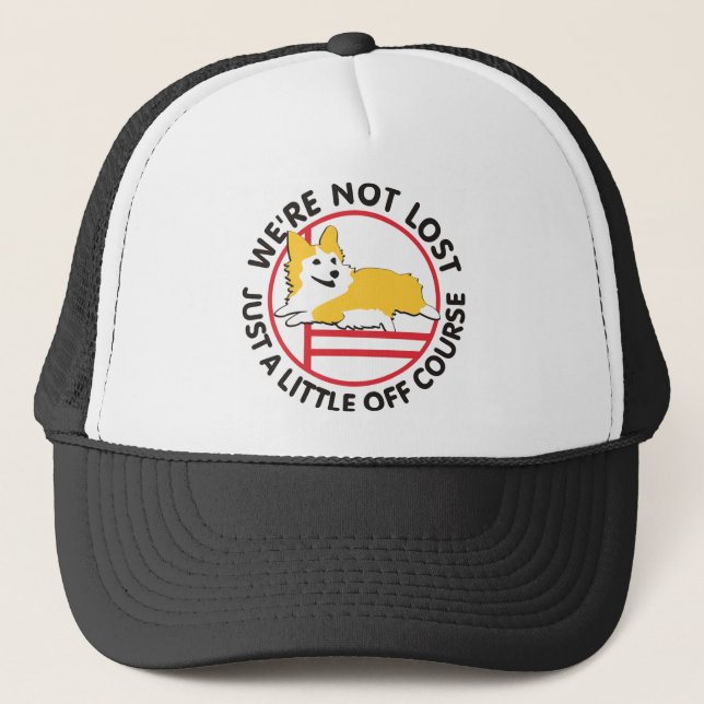 Pembroke Corgi Agility Off Course Trucker Hat (Front)