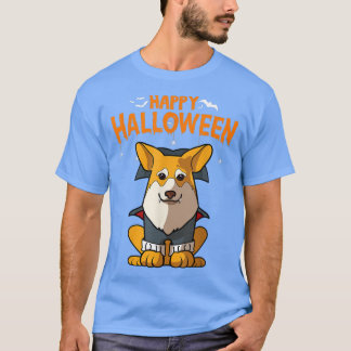 Pembroke Corgi Dog Halloween Costume Vampire Dracu T-Shirt
