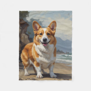 Pembroke Corgi Fleece Blanket