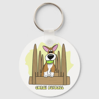 Pembroke Corgi Flyball Keychain