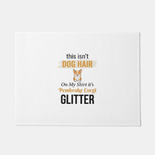 Pembroke Corgi Glitter Funny Dog Lover Design_1 Doormat