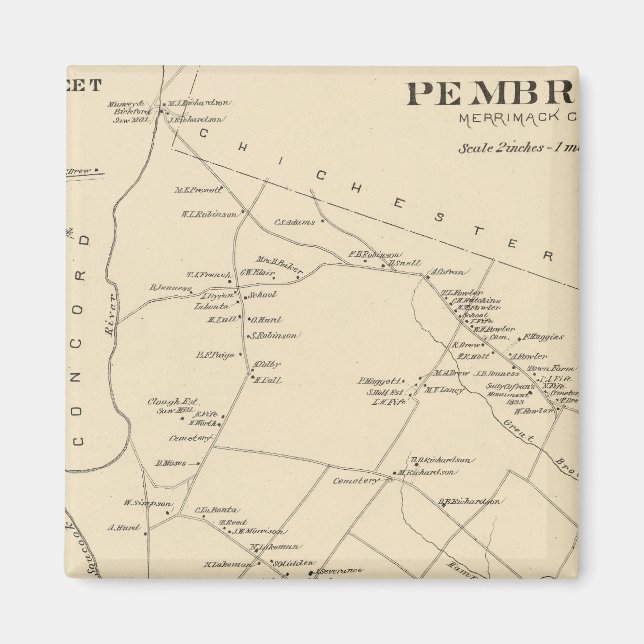 Pembroke, Merrimack Co Magnet (Front)