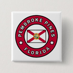 Pembroke Pines Florida 15 Cm Square Badge