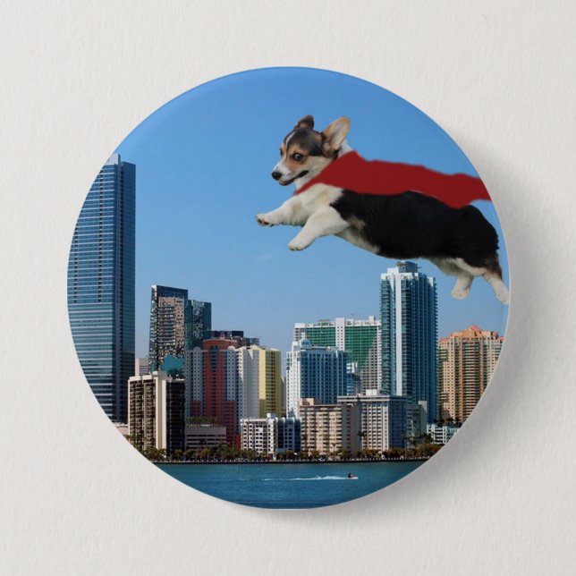 pembroke welsh corgi 7.5 cm round badge (Front)