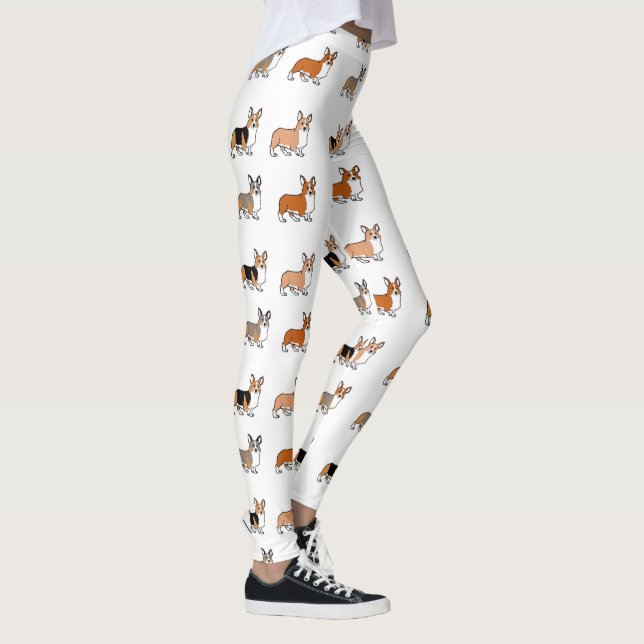 pembroke welsh corgi all colours cartoons first leggings (Right)