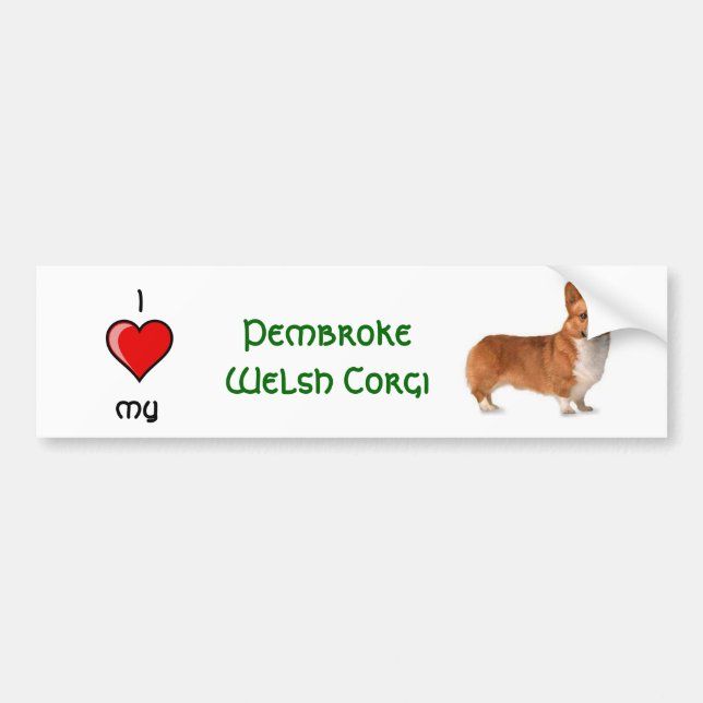 Pembroke Welsh Corgi Bumper Sticker (Front)