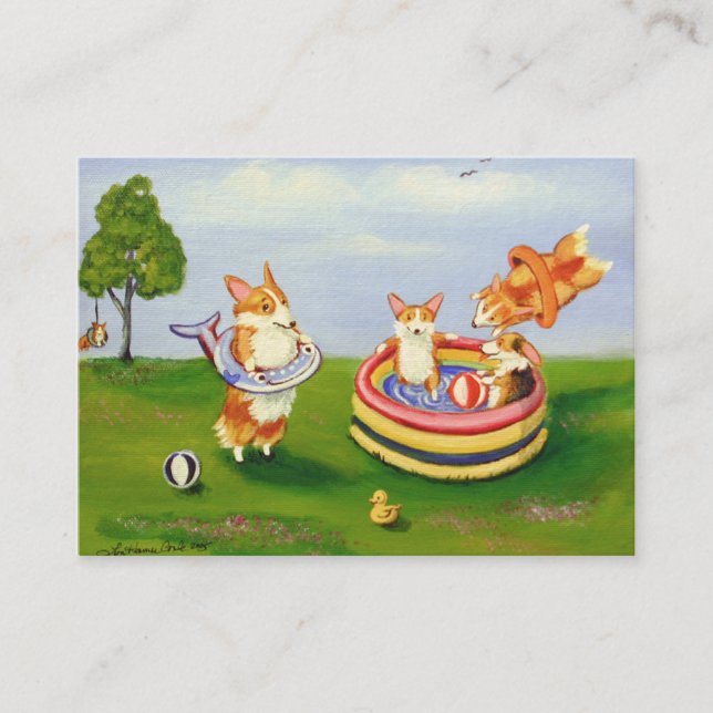 Pembroke Welsh Corgi Business Cards (Front)