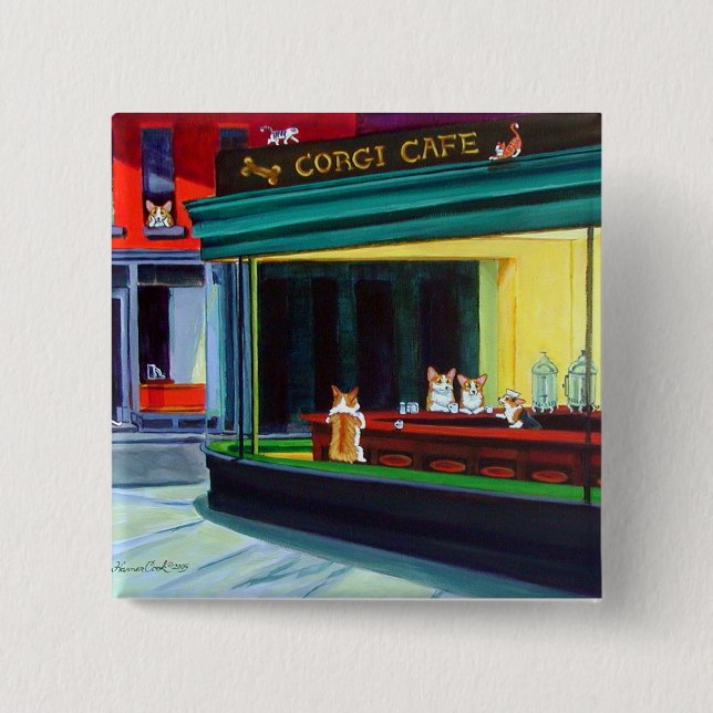 Pembroke Welsh Corgi Button (Front)