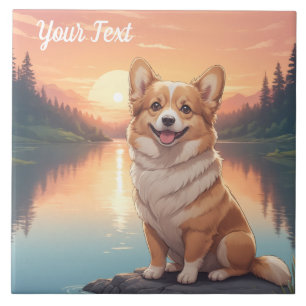 Pembroke Welsh Corgi by Lake Tile