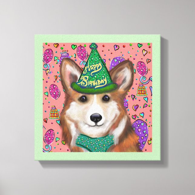 PEMBROKE WELSH CORGI  CANVAS PRINT (Front)