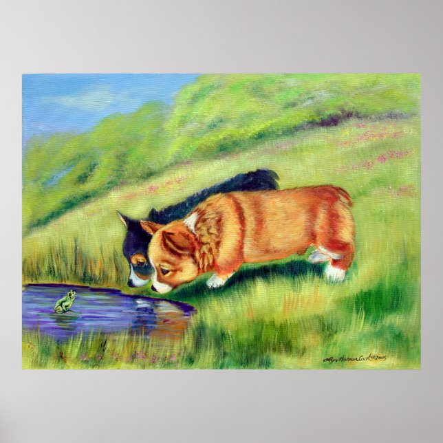 Pembroke Welsh Corgi Canvas Print (Front)