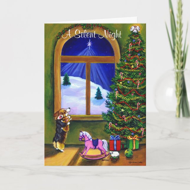 Pembroke Welsh Corgi Christmas Card (Front)