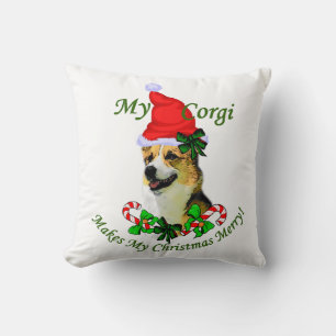 Pembroke Welsh Corgi Christmas Cushion