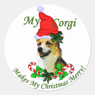 Pembroke Welsh Corgi Christmas Gifts Classic Round Sticker
