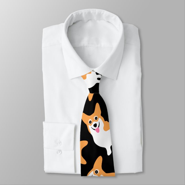 Pembroke Welsh Corgi Custom Colour Tie (Tied)