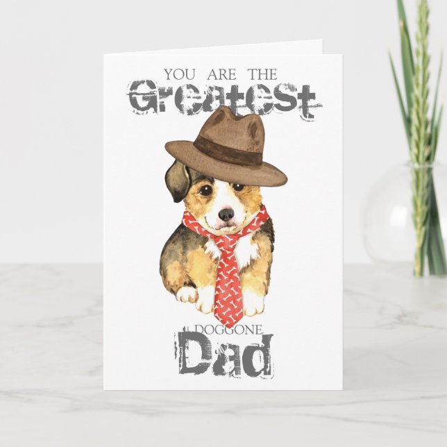 Pembroke Welsh Corgi Dad Card (Front)