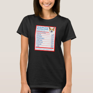 Pembroke Welsh Corgi Dog Breed Owner Nutrition Fac T-Shirt