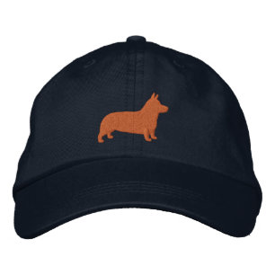 Pembroke Welsh Corgi Dog Breed Silhouette Embroidered Hat