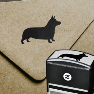 Pembroke Welsh Corgi Dog Breed Silhouette Self-inking Stamp
