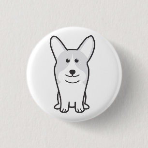 Pembroke Welsh Corgi Dog Cartoon 3 Cm Round Badge