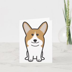 Pembroke Welsh Corgi Dog Cartoon Card