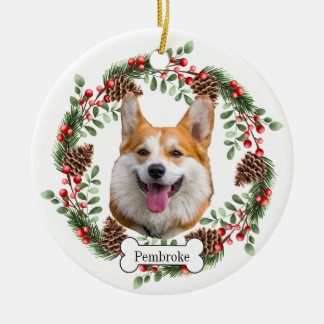 Pembroke Welsh Corgi dog Ceramic Tree Decoration