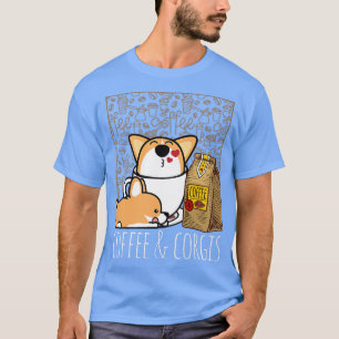 Pembroke Welsh Corgi Dog Coffee Lover Caffeine Cor T-Shirt