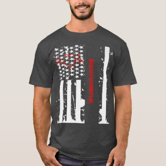 Pembroke Welsh Corgi Dog Graphic With Vintage Usa  T-Shirt