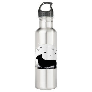 Pembroke Welsh Corgi Dog � Halloween Moon Silhouet 710 Ml Water Bottle