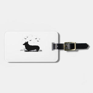 Pembroke Welsh Corgi Dog � Halloween Moon Silhouet Luggage Tag