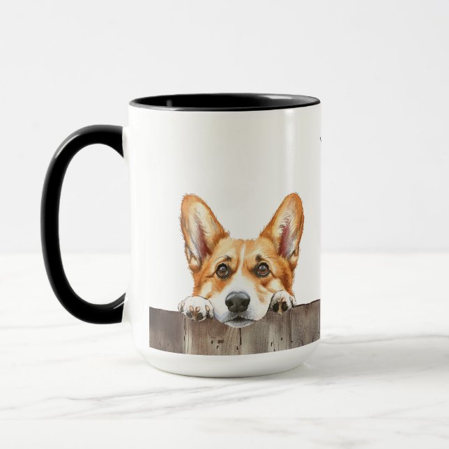 Pembroke Welsh Corgi Dog Mug (Left)