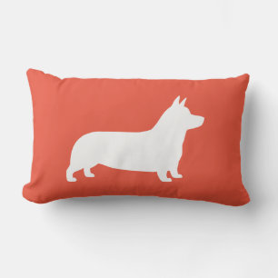 Pembroke Welsh Corgi Dog Silhouette Lumbar Cushion