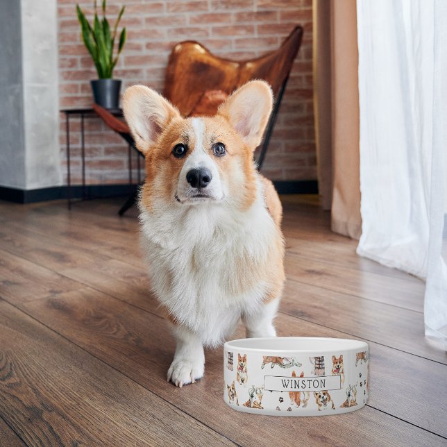 Pembroke Welsh Corgi Dog Watercolor | Monogram (Creator Uploaded)