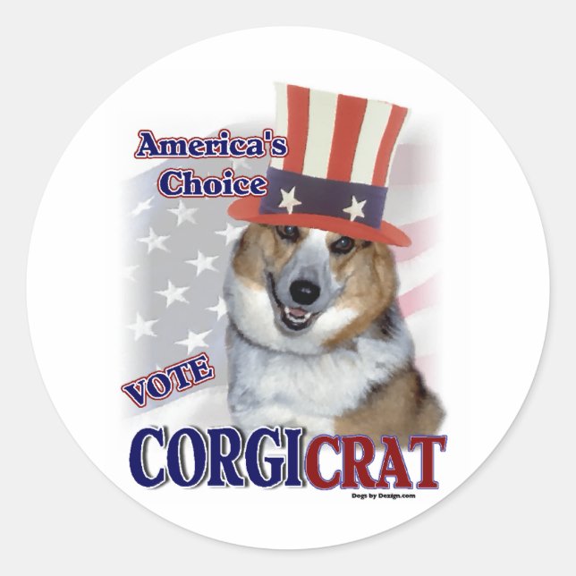 Pembroke Welsh Corgi Gifts Classic Round Sticker (Front)