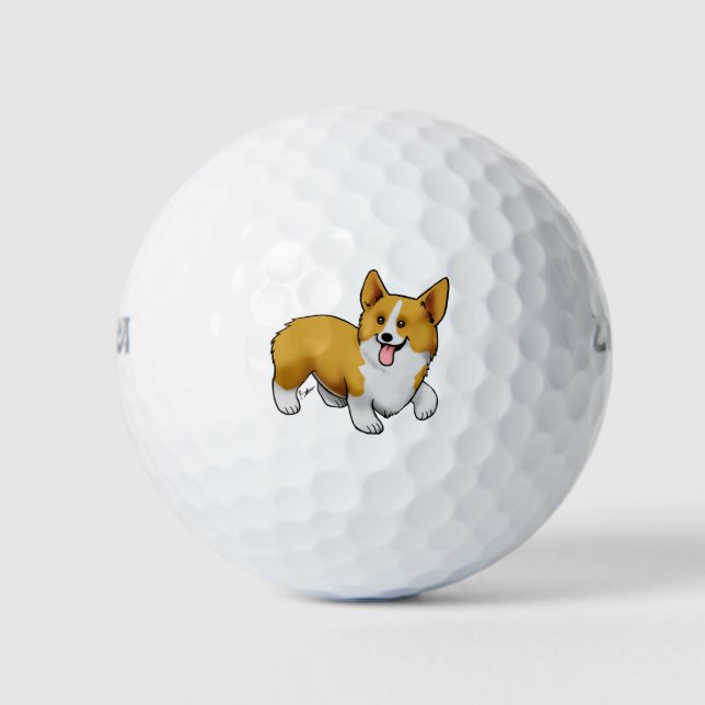 Pembroke Welsh Corgi Golf Balls (Front)