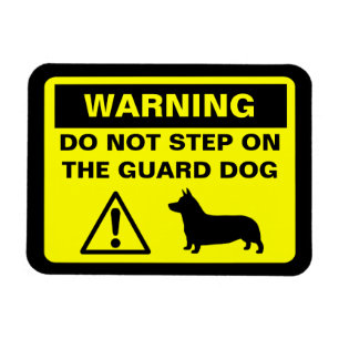 Pembroke Welsh Corgi Guard Dog Warning Funny Magnet
