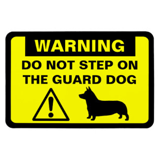 Pembroke Welsh Corgi Guard Dog Warning Humourous Magnet