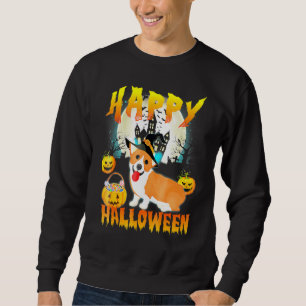 Pembroke Welsh Corgi Happy Halloween T Sweatshirt