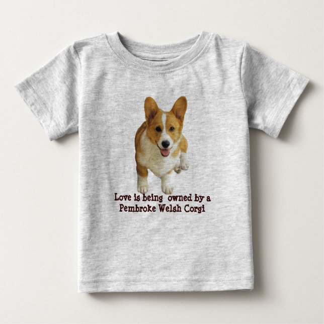 Pembroke Welsh Corgi Happy Toddler Unisex T-Shirt (Front)