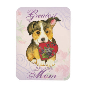 Pembroke Welsh Corgi Heart Mum Magnet