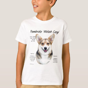 Pembroke Welsh Corgi History Design T-Shirt
