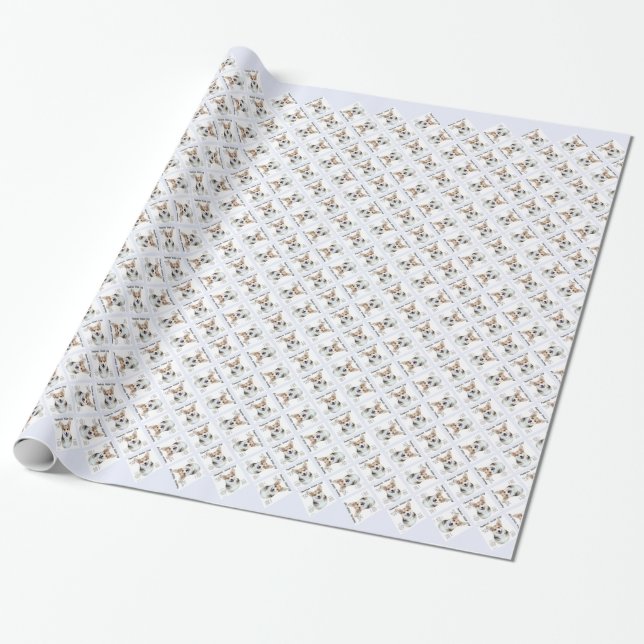 Pembroke Welsh Corgi History Design Wrapping Paper (Unrolled)