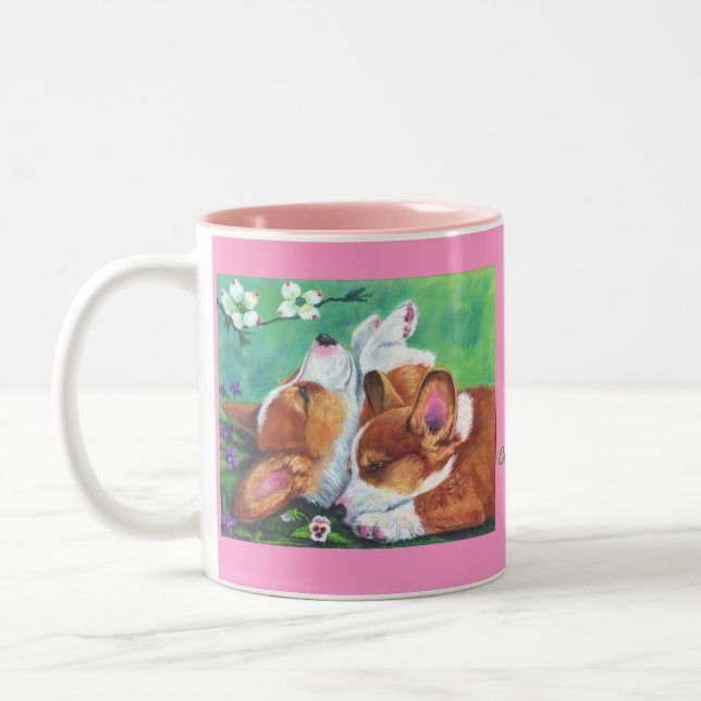 Pembroke Welsh Corgi Mugs (Left)