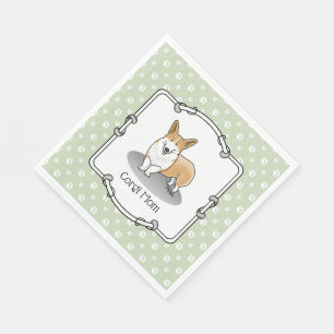 Pembroke Welsh Corgi Mum (red 1) Dog Mum Cute Napkin
