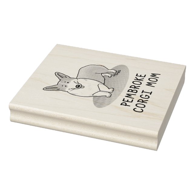 Pembroke Welsh Corgi Mum (red 1) Dog Mum Cute Rubber Stamp (Stamp)