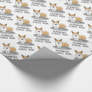 Pembroke Welsh Corgi Mum (red 1) Dog Mum Cute Wrapping Paper