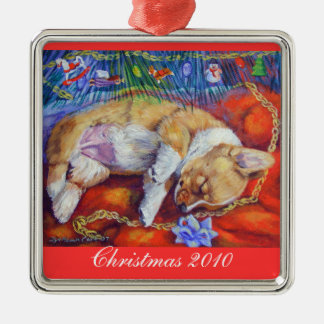 Pembroke Welsh Corgi Ornament Square Premium