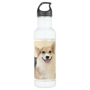 Pembroke Welsh Corgi Painting - Original Dog Art 710 Ml Water Bottle
